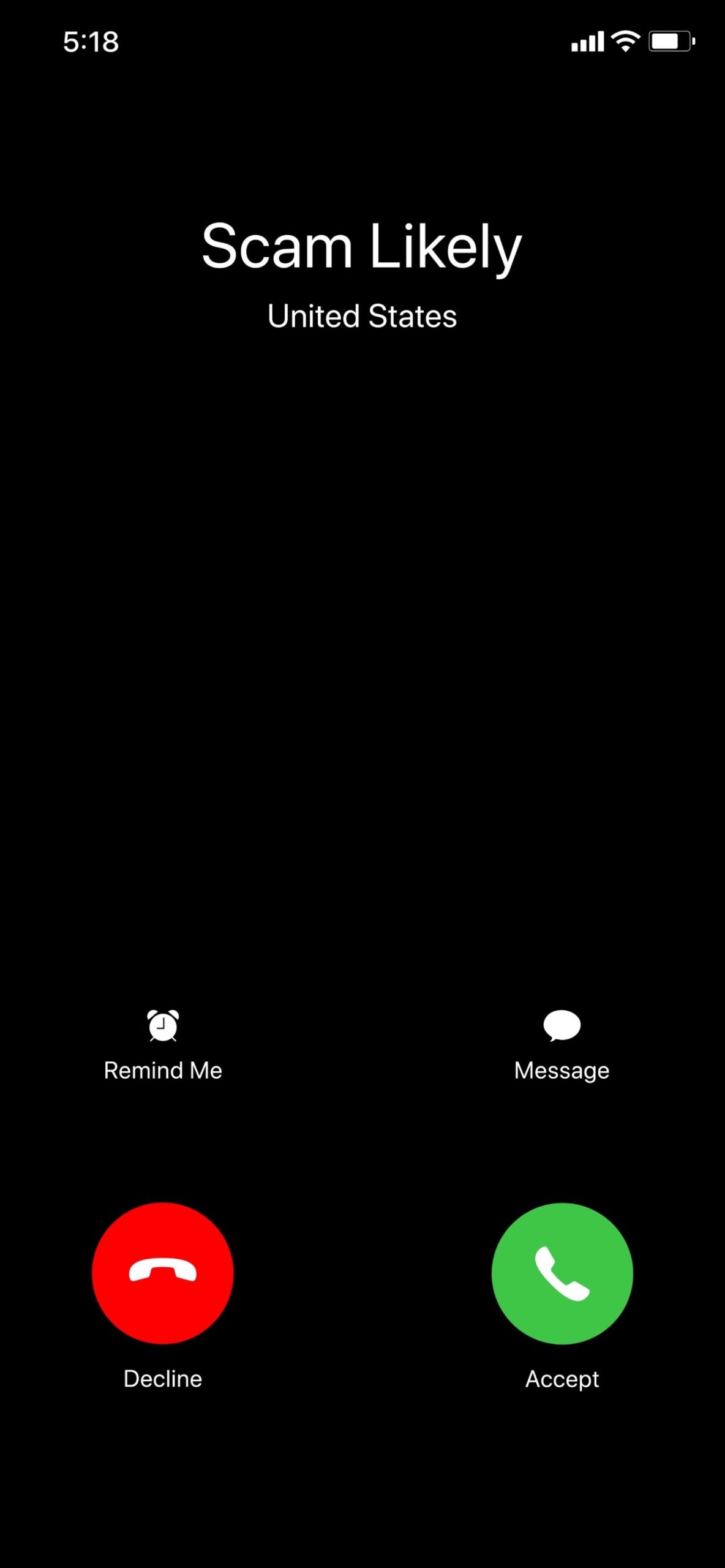 Scam likely