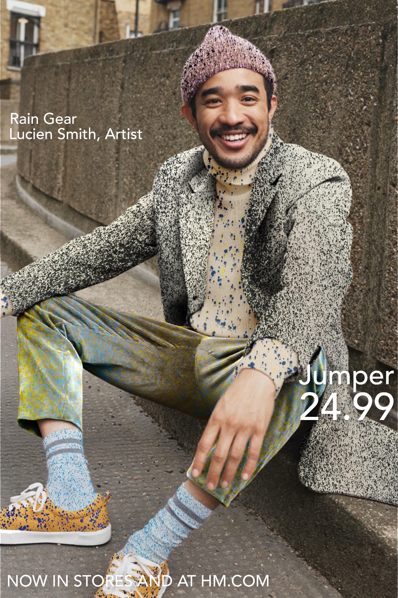 Lucien Smith H&M Rain fashion