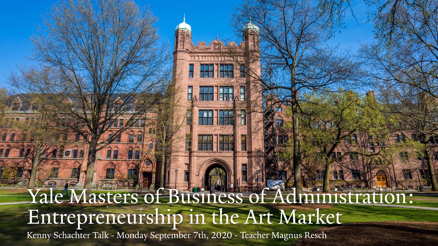 Yale Masters of Business of Administration Talk