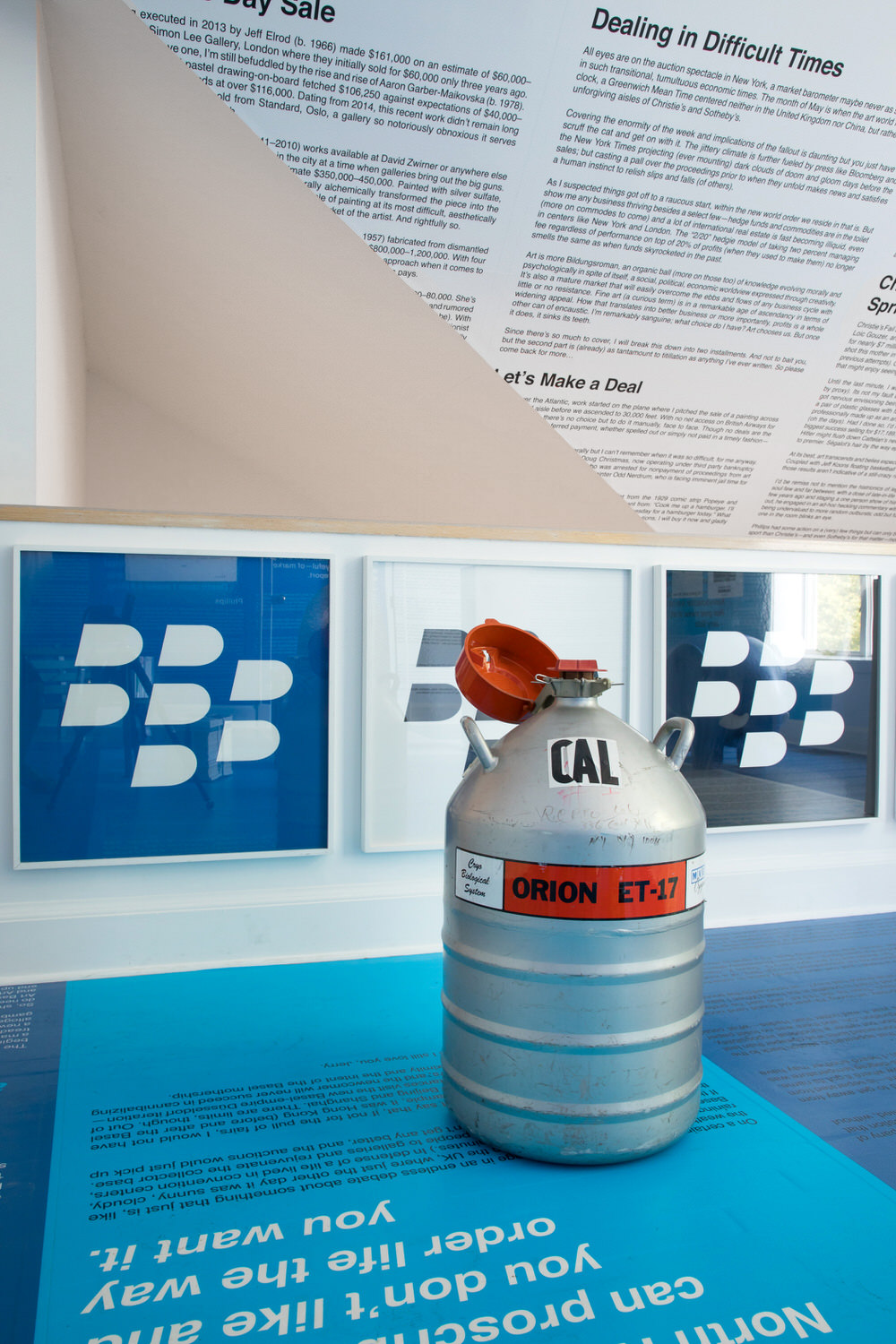 Group Show (Sperm Bank) w/ semen from Donald Brechler, David Salle, Ross Bleckner and Eric Fischl